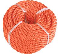 Windhager Corda in Polipropilene, Corda per Esterni, Corda da Giardino, Fune Multiuso, per lavori a Maglia, per ormeggio, attorcigliata, 8 mm x 10 m, Arancione, 05789