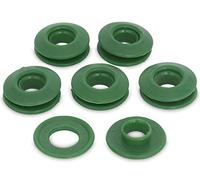 Windhager Occhielli in plastica, Occhielli per recinzioni, Occhielli Rotondi, 6 Pezzi, Verde