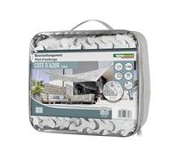 Windhager Rete ombreggiante COTE D´AZUR - 3 x 4 metri - bianco/grigio - vela ombreggiante, tettoia per esterno, rete ombreggiante - teli ombreggianti da esterno, giardino e terrazza, piscinat