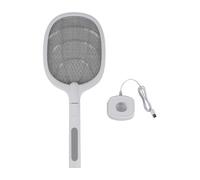 Windhager scacciamosche elettrico 2 in 1, trappola per mosche elettrica, acchiappamosche, killer di insetti, trappola luminosa, ricaricabile, incluso supporto e cavo di ricarica USB