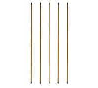 Windhager 89136 - Set di 5 Bacchette per Piante in Acciaio Effetto bambù, 150 cm, Colore: Marrone