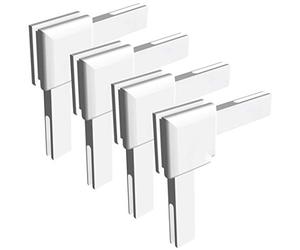 Windhager Set di connettori angolari per zanzariera, Telaio di serraggio, finestre e Porte, in plastica, Bianco, 03534
