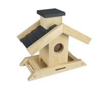 Windhager silo per mangiatoie per uccelli "Finca" - in legno di pino, volume di riempimento 1,25 L - mangiatoia per uccelli, casetta uccellini da esterno
