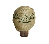 Windhager Telo Protettivo Invernale in Tessuto Non Tessuto, Protezione dal Freddo, antigelo, da Giardino, Motivo Albero di Natale, Misura XL, 1,1 x 1,1 m, Beige, 06897