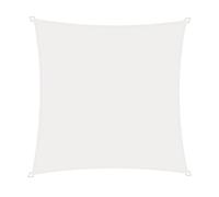Windhager Tenda da Sole CANNES, bianca, quadrata, tessuto poliestere spalmato, 5 x 5 m, 180 g/m², Protezione Solare per Giardino, incl corda di fissaggio, resistente agli strappi, lavabile