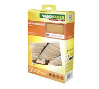 Windhager Vela Parasole per tendicorda, Protezione Solare, pergola o Giardino d'inverno, 270 x 140 cm, Beige, 10876