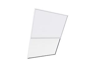 Windhager zanzariera plissee, accorciabile singolarmente, Combinazione di Protezione da Insetti e Sole per lucernario 2in1, 110 x 160 cm, Bianco, 04335