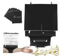 WINDIHOUES Lira per flauto, cartellina a fascia, lira per clarinetto con cinghia regolabile, include 8 pagine a libro a doppia faccia per flauto, Piccolo, tromba, oboe e strumenti in ottone