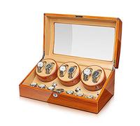 Winding Box Watch Winders - Apple Wood Watches Storage Box Automatic Mechanical Watches Winder Silent Motor Watch Shaker Solid Wood Watch Winding Case with Access Control