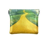 Winding Path - Piccolo portamonete giallo, mini portamonete da donna, portafogli per contanti da donna, Percorso di avvolgimento Giallo-1, 4.33x3.74In, Percorso di avvolgimento Giallo-1