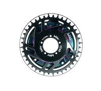 windmeile | Lekkie Bling Ring Set, 40T, Black-Slick, per Bafang BBS03 BBSHD, ingranaggio, coprimotore, distanziale, E-Bike, pedelec