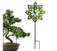 Windmill - Garden Windmill | High Colorful Windmills Spinner for Gardens Balcony & Bird Garden Decoration Creative Iron Artificial Flowers, for Flowerbed Fence Line Sidewalk