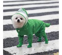 Windmilne Impermeabile per Cani da Compagnia The Dog Face Pet Clothes Tuta Impermeabile per Cani Giacca per Cani Vestiti Resistenti all'Acqua per Cani (Verde L)