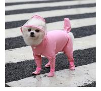 Windmilne Impermeabile per Cani da Compagnia The Dog Face Pet Clothes Tuta Impermeabile per Cani Giacca per Cani Vestiti Resistenti all'Acqua per Cani (Rosa M)