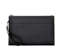 Windmilne Portafogli da uomo Pochette, Borsa impermeabile, Business/Ufficio/Viaggio/Studente, Portafoglio da uomo, Borsa da trasporto da uomo, Morsetto (Nero)