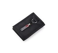 Windmilne Portafogli da uomo Portafoglio casual in nylon per uomo Uomo Donna Giovane Novità Porta soldi Portamonete con cerniera Tasca porta carte d'identità (Nero)