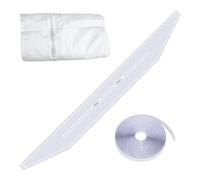 Window AC Seal Kit, No-Drill AC Baffle, Adhesive Cloth Cover, Easy Install Draft-Reducing Design, Compact Ideal for RV, Garage, Basement, or Summer Cooling Repair and Replacement