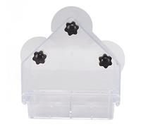 Window Bird Feeder with 3 Strong Suction Cups | Transparent Removable Tray for Easy Maintenance | Bird Feeder for Finches/Sparrows/Bluebirds | Sturdy ABS Material