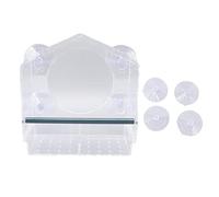 Window Bird Feeder with 4 Suction Cups | Clear Acrylic Bird House for Close Observation | Weatherproof Bird Feeder for Glass Panels/Gardens/Patios | Easy to Maintain & Refill