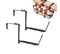 Window Brackets, 2PCS Adjustable Metal Support Stand, 9.06x1.18x0.79 Inches Heavy Duty Mount & Sturdy Frame Design, Railing Box Rack for Fence, Patio, Balcony, Garden, And Outdoors
