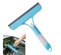 Window Cleaner Tool - Multi Function Squeegee Scrubber Brush, Durable Non Slip Handle with Scraper | Glass Cleaning Accessory for Shower Car Tile Kitchen Bathroom Household Outdoor Home Surfaces