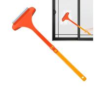 Window Cleaning Kit - 45cm Shower Squeegee | Silicone Squeegee Double Sided Brush PP Flannel - No Disassembly Screen Cleaner | Glass Floor Sofa Dust Removal | Home Bathroom Tool