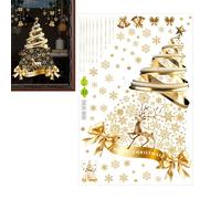 Window Clings - Christmas Decor Home | Double Sided Festival Stickers Reusable Static Clings Vibrant Seasonal Designs for Office, Classroom, Bedroom or Home, 21.26x11.81in