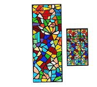 Window Film Privacy Reusable PVC Decorative Window Films Non-Adhesive UV Proof Stickers Removable Glass Stickers for Home Decoration, 40x100cm