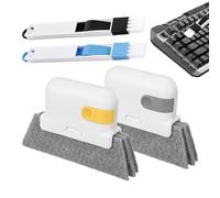 Window Groove Cleaning Tool - 4 pezzi Window Track Cleaning Brush Set with ABS Handle | Slim Groove Cleaner for indow Sills, Sliding Door Tracks and Hard to Reach Household