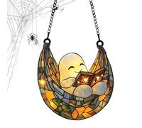 Window Light Catcher, Ghost Suncatchers, Halloween Rainbow Decor, Cute Reading Design, Hanging Art Craft for Kitchen, Patio, Home, Garden, Wedding, Classroom, Apartment, Workplace 10cm/3.9in