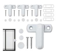 Window Lock, 4-Piece Sliding Door Latch Set, Heavy-Duty Construction with Secure Anti-Burglary Design for Children's Safety, Home, Apartment, RV, Casement Window Protection, Aluminum Alloy
