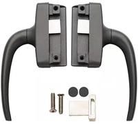 Window Locks Handles 1Pair Two-Point Lock Drive Door Handle Alloy Electroplating Accessories(Dark Gray)