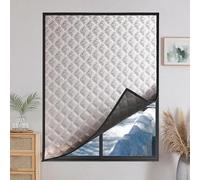 Window Pellicola Isolante per Finestre 114 x 122 cm Pellicola Protettiva Antifreddo Kit Isolamento Finestre per Inverno Una Facile Installazione Personalizzabile, Grigio