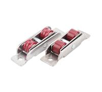 Window Pulley 4Pcs 77/88Type Flat/Concave Double Wheel Steel Slide Doors Window Pulley U-type Ultra-silence(Flat Wheel 88type)