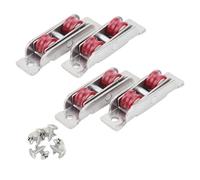 Window Pulley 4Pcs 77/88Type Flat/Concave Double Wheel Steel Slide Doors Window Pulley U-type Ultra-silence(Concave Wheel 88type)