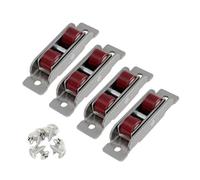 Window Pulley 4Pcs 77/88Type Flat/Concave Double Wheel Steel Slide Doors Window Pulley U-type Ultra-silence(Concave Wheel 80ype)