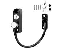 Window Restrictor Lock Set, Stainless Steel Safety Security Lock, Security Hardware with Keys, Sliding Window Opening Restrictor for Home Child Safety Protection Anti Theft Door, 8.27 Inches