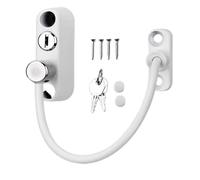 Window Restrictor - Stainless Steel Safety Lock With Keys | Adjustable Window Size Restrictor Set For Home Door Washing Machine Cat Door Child Safety Security Stop Lock