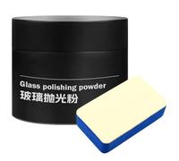 Window Scratch Remover - 80g | Auto Scratch Removal Kit, Car Polishing Powder | Multifunction With Sponge For Windscreen Window Glass, Dirt Cleaning And Clear Vision