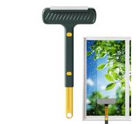Window Screen Cleaning Brush - Window Screen Brush | 2 in 1 Squeegee Extendable Handle | Multi-purpose Dust Removal Tool, Easy Reach Extension Patio Balcony Porch Doors, Glass Mirror Dusty Corners Out