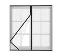 Window Screen - Self Adhesive Window Door Worm Screen | Gnat Proof Net With Zipper For Homeowners Renters Home Office Apartment Living Room Bedroom Study Kitchen Garage Dorm Basement