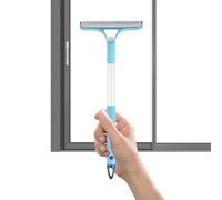Window Squeegee, Windshield Misting Cleaning Tool, Ergonomic Handle Glass Scraper with Streak-Free, Cleaner for Home, Bathroom, Car, RV, Mirror, and Solar Panel Cleaning, 22.83x8.46 inches