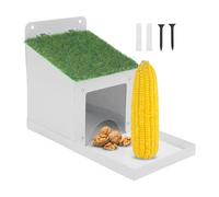 Window Squirrel Feeder - Funny Chipmunk Feeder, Garden Decoration Squirrel Feeders, With Lid Metal Rustproof Waterproof Easy Filling For Garden Yard Farm Pathway Lawn Grassland Porch