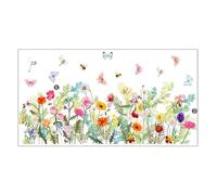 Window Stickers - Reusable Flower Pattern Decors, Bright Springtime Glass Adhesives | Peel Static Vinyl Art | Home Office Cafe Washroom Kitchen Holiday Decoration