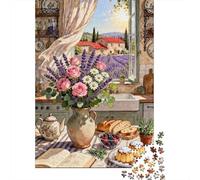 Window Still Life 1000 Pezzi Cartone still Life Puzzle Per Adulti Resistente Ai Graffi Momento Di Relax Regalo Per Famiglia Ecologico 52x38cm/1000pcs