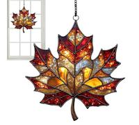 Window Sun Catchers - Acrylic 3.94 Inch | Maple Leaves Stained Glass | Sun Catcher Window Ornament, Decorative Wall Art for Balconies Yard Garden Bedroom Greenhouses Windowsill