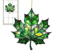 Window Sun Catchers - Flat Maple Leaf Sunlight Ornament, Autumn Theme Decor, Reflective Hanging Art Piece | Decorative Accent For Patio, Balcony Rail, Garden Wall, Bedroom, Door Frame