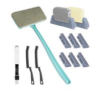 Window Track Cleaning Tools - Window Screen Cleaning Brush | Scraper Detachable Long Handle Groove For Kitchen Floor Bath Grout Sink Outdoor Shower Tile House And Other Places