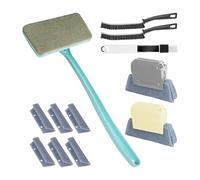 Window Track Cleaning Tools with Detachable Long Handle, Screen Cleaning Brush and Scraper for Grooves, Kitchen, Floor, Bath Grout, Sink, Outdoor Shower, Tile, House Maintenance, 38x16x8 inches