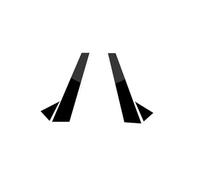 Window Trim Sticker Car PC Materiale B C Pillar Post Cover Door Per A3 S3 8P Sportback 2004 2005 2006 2007 2008~2013 Pilastri lucidati(Nero)